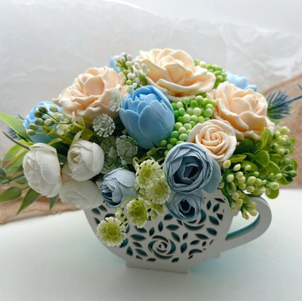 Букет «Шебби Блю-скай»