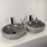 Раковина из мрамора ПАРА! Erozy Grey EM-64666 46*46*15 0185