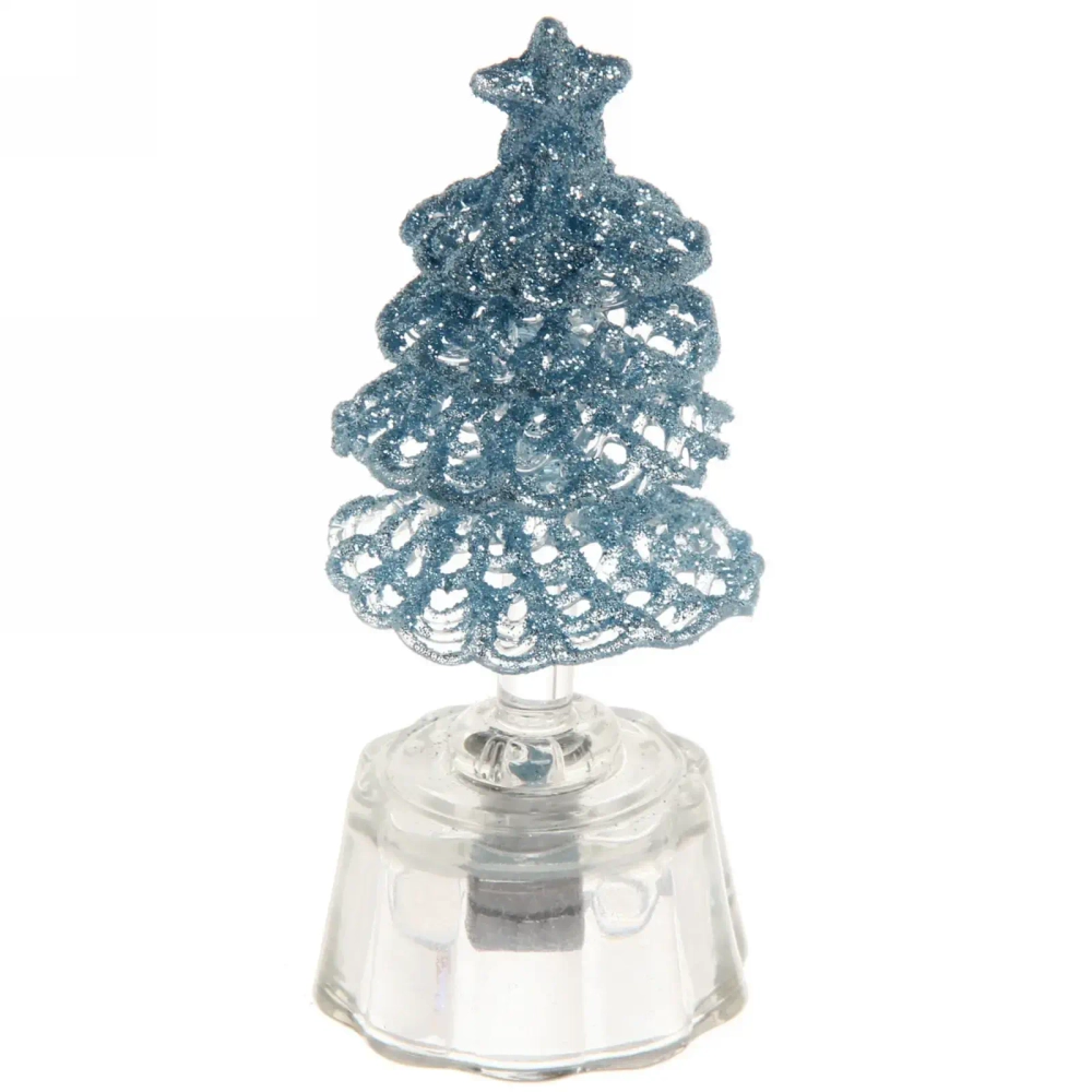 Сувенир с подсветкой «Лесная ёлочка» 7,5*2 см , голубой