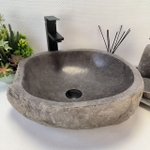Раковина из речного камня RS-63520 (47*41*15) 0122