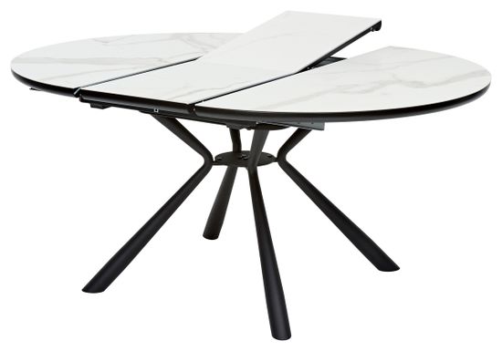 Стол VOLAND BIANCO TL-45 испанская керамика/ BLACK "белый мрамор"