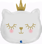Шар Кошка в короне белая