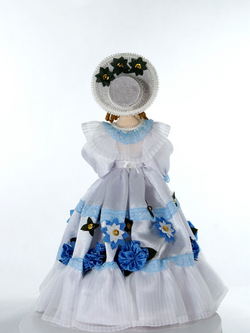 Кукла коллекционная дама в летнем платье 19 века