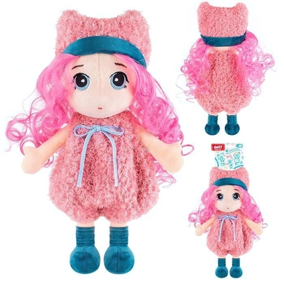 Кукла мягконабивная "Малышка Соня" 28*12,5*15см. розовые волосы (Fancy)