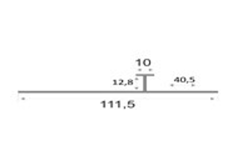Плинтус алюминиевый для гипсокартона 111,5 мм ПЛ-141 серебро матовое 3000 мм