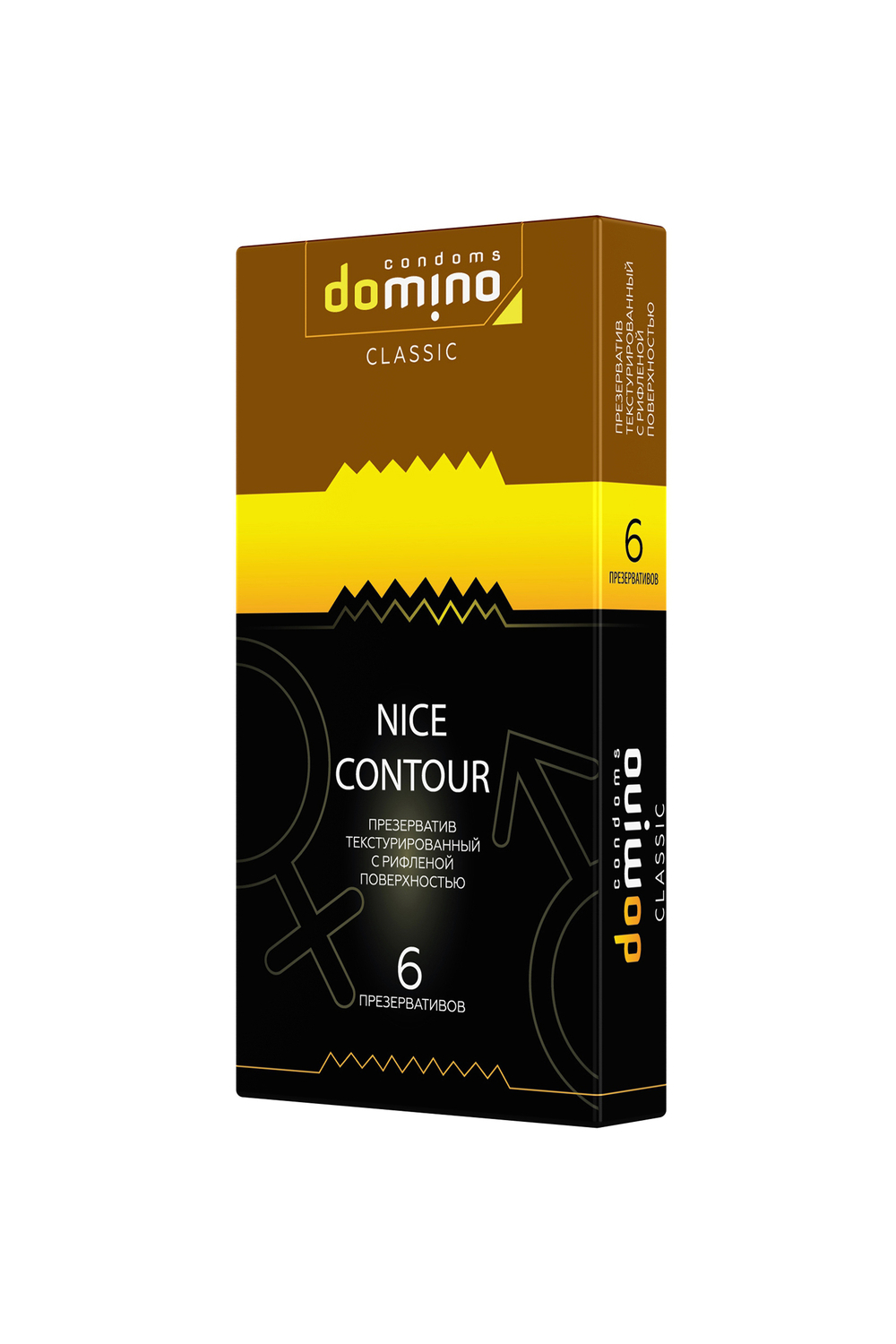 Презервативы Luxe Domino Nice Contour с рифленой поверхностью № 6