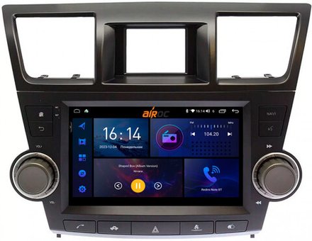 Магнитола для Toyota Highlander 2 2007-2013 XU40 - AIROC 2K RI-1122B Android 12, QLed+2K, ТОП процессор, 8/128Гб, CarPlay, SIM-слот (кнопки + крутилки)