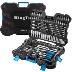Набор инструментов 216пр. 1/4'', 3/8'', 1/2''(6гр.) KINGTUL KT-38841 EURO