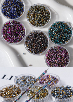 Бисер цилиндрический 2,5 мм. Набор 3 цвета