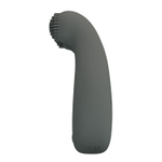 Серое эрекционное кольцо Dahlia с 2 стимулирующими щеточками (Цвет: серый)