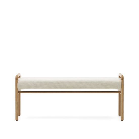 Скамейка Macaret со съемным чехлом из массива дуба с натуральной отделкой 120 см