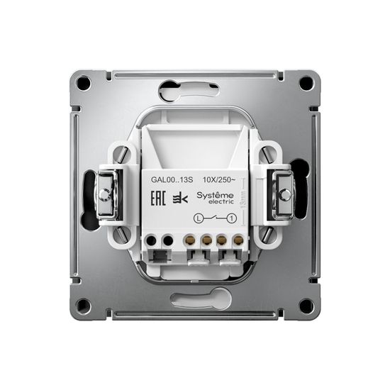 Выключатель 1-кл. ArtGallery 10AX с подсветкой быстрозажим. клем. механизм карбон SE GAL001013S