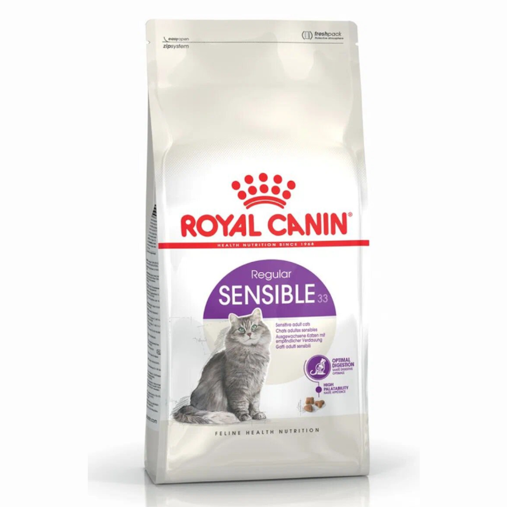 ROYAL CANIN SENSIBLE 33 4 кг сухой корм для кошек с чувствительной пищеварительной системой в возрасте от 1 года до 7 лет 1х6