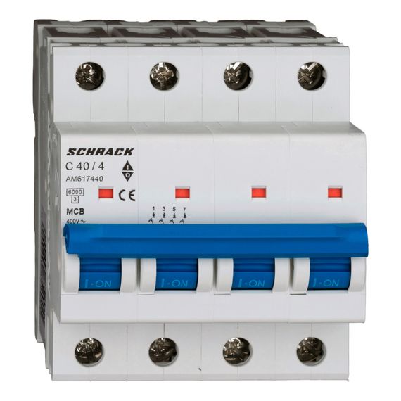 Автоматический выключатель Schrack Technik 4P C 40A 6kA Amparo AM617440--