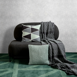 Покрывало хлопковое 230х250 Tkano Ethnic серое с декоративной строчкой