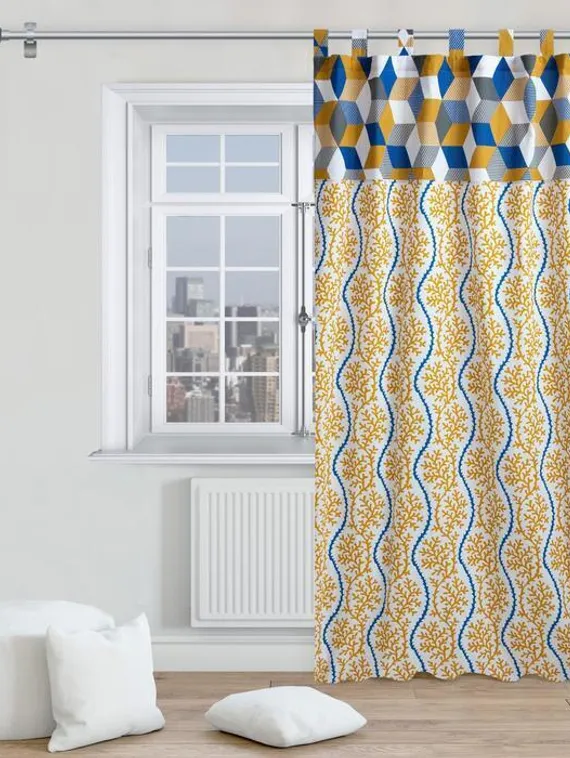 Штора портьерная Этель "Кораллы" 140*170см, 130 гр/м2, 100% хлопок