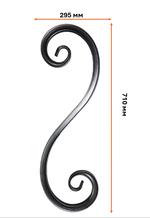 кованый элемент волюта 710х295