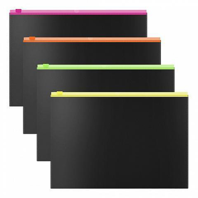 Zip-пакет пласт. Matt Accent, B5, ассорти (ErichKrause)