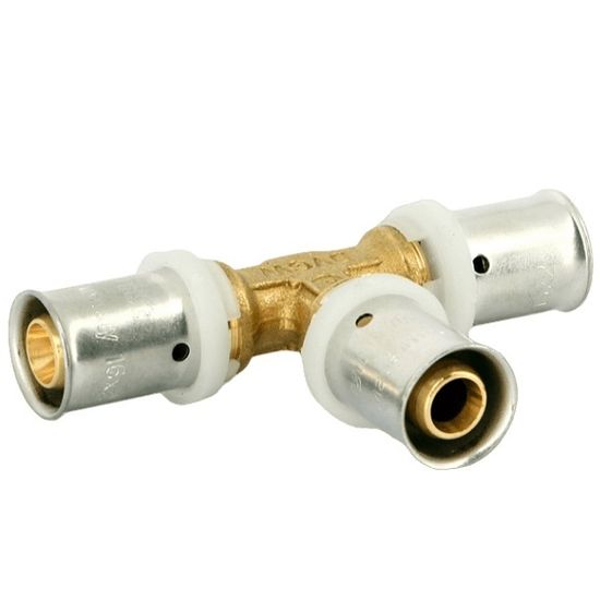 Тройник пресс Uni-Fitt 20x20x20 мм для металлопластиковых труб фитинг (706G7770)