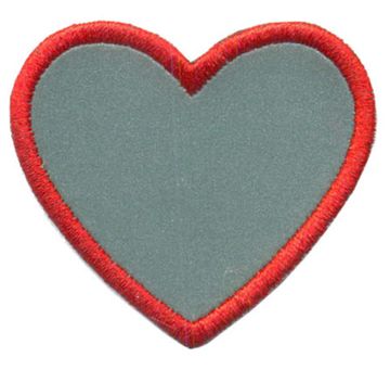Нашивка Сердце световозвращающее (красное) (5.3 х 4.8)