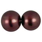 Бусина стеклянная "Zlatka" GBP-06 14 мм 30 шт на подложке в пакете с европодвесом стекло №20 сливовый