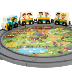 Развивающая игрушка Деревянная дорога 45 элементов, коробка C-41880