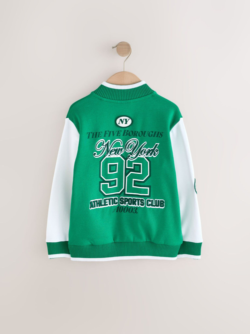 Бомбер для мальчика Next AV0-041, Зеленый, Белый