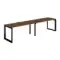 PR.228.DM.O59.BL / Рабочая станция s-b-s 3200х700х750 / профиль: 59х59 черный столешница: дуб модена