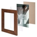 Рамка 15х21 см небьющаяся, багет 40 мм, МДФ, BRAUBERG "Cardinal", цвет красное дерево, 391252