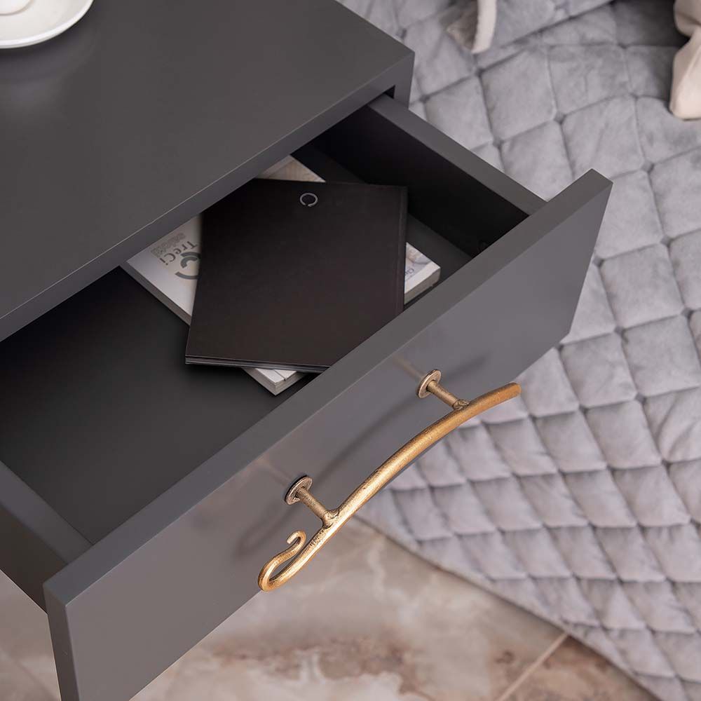 Тумба прикроватная Monstera Deliciosa (Монстера) подвесная Серый