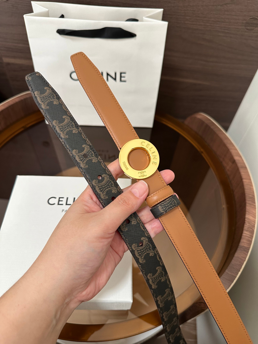 TAURILLON Кожаный двусторонний ремень с логотипом