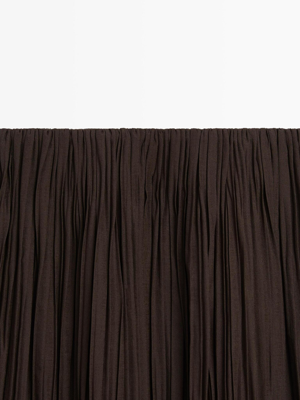 Massimo Dutti Юбка миди с плиссировкой, коричневый