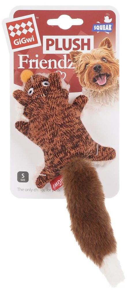 GiGwi 75385 Игрушка д/собак Лиса с пищалкой 9см