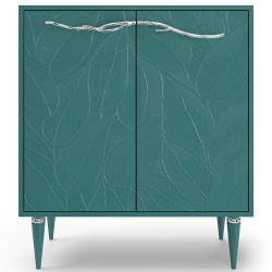 Комод Арт Колор leaves Классик Сильвер с 2 полками Пастельно-синий