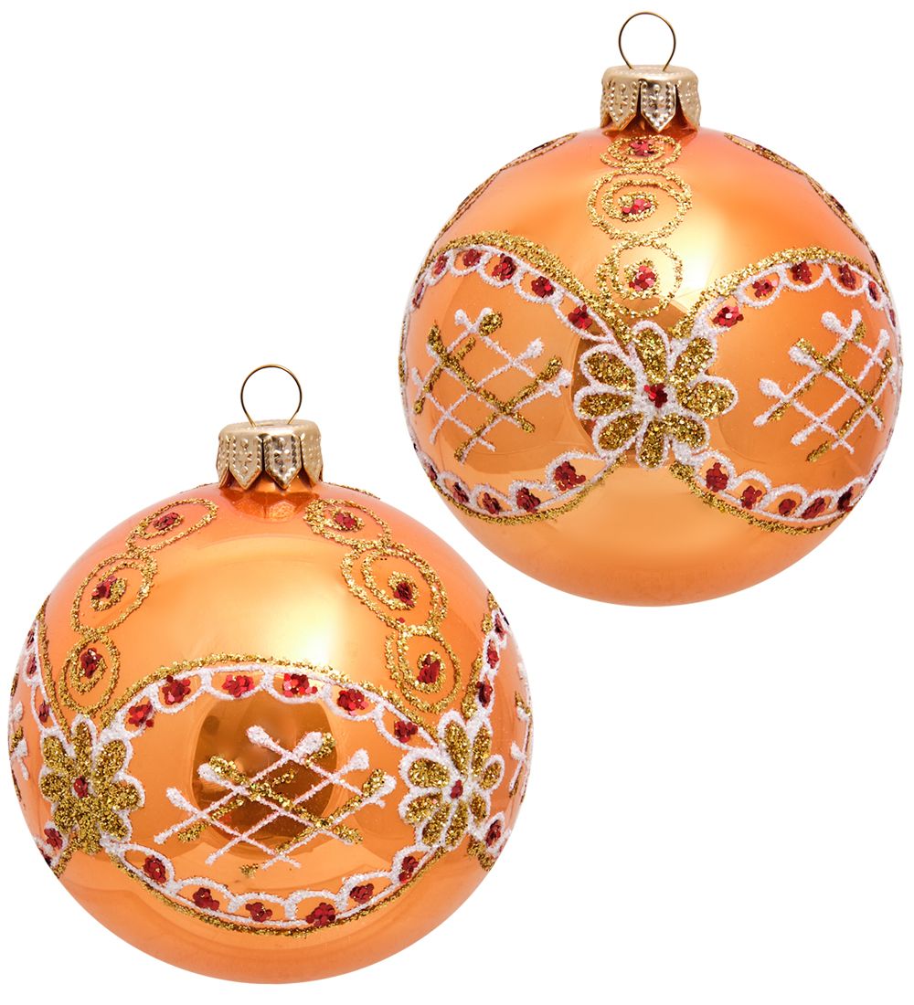 Элита НФШ-1214 Набор ел.украшений Шар 2шт «Роскошный» 80 мм