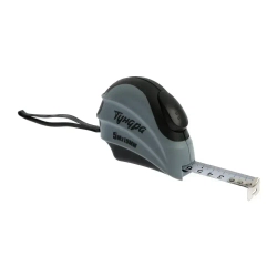 Рулетка Тундра, двухкомпонентный корпус, автостоп, 5 м х 19 мм