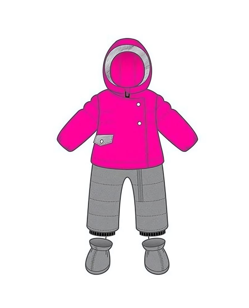 Комбинезон Грейс 74р. фукс./сер.меланж