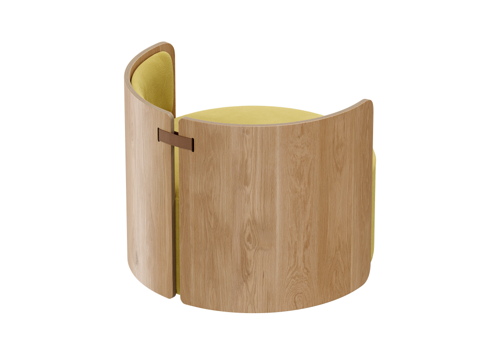 Кресло крутящееся Lagom 800 (янтарный FiberGuard, натуральный дуб)