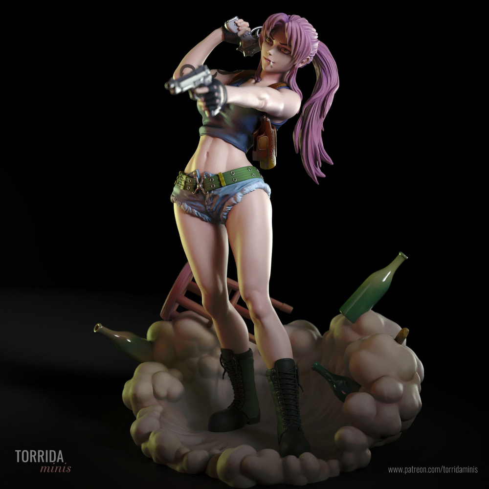 Фигурка Реви Пираты Чёрной лагуны Revy Black Lagoon Rebecca