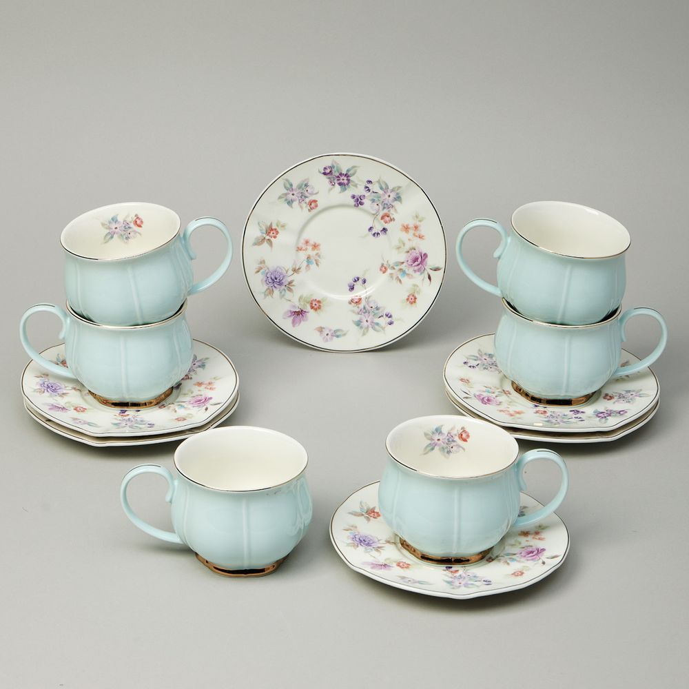 ЧАЙНЫЙ НАБОР LEFARD "ВРЕМЕНА ГОДА" НА 6 ПЕР. 12 ПР. 250 МЛ ГОЛУБОЙ