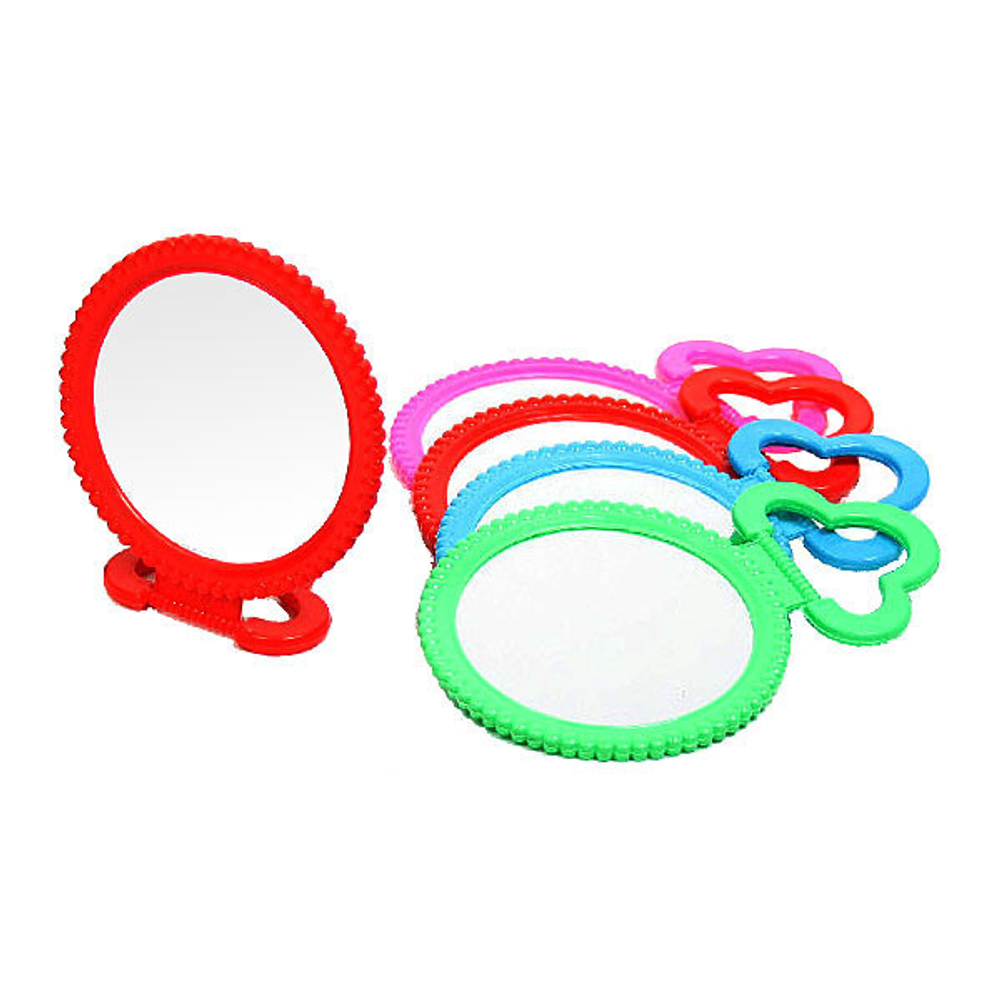 Зеркало настольное в пластиковой оправе «Бусинки» круг, подвесное d-14,5см