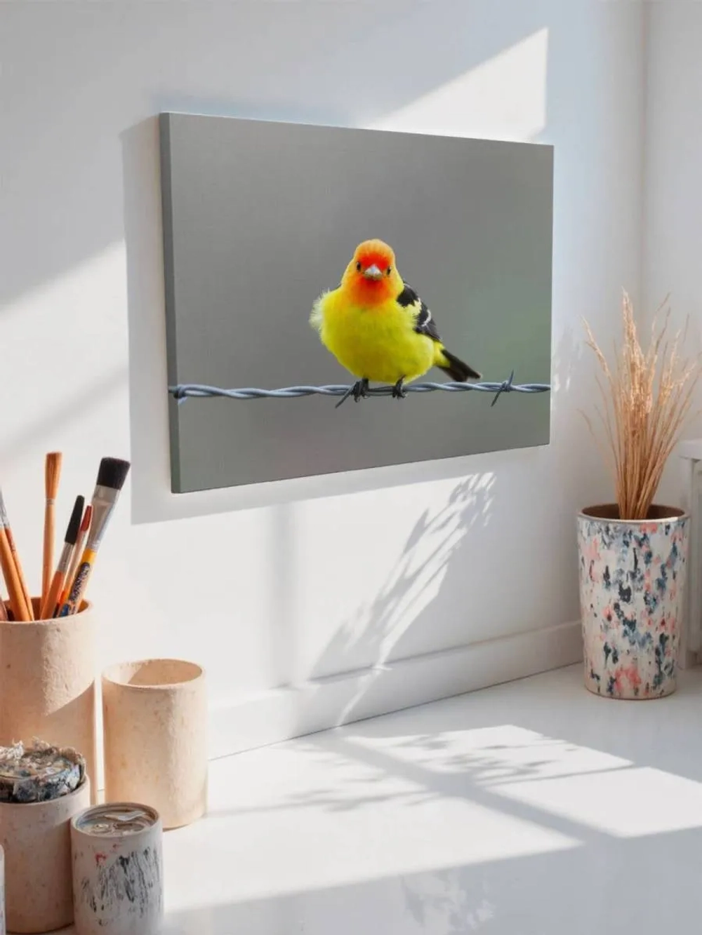 Картина на стену 40 X 50 Желтая птица
