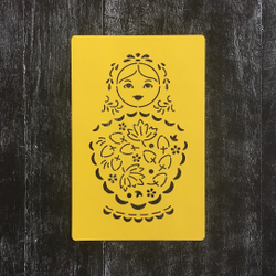 Трафарет узор №4 Матрёшка