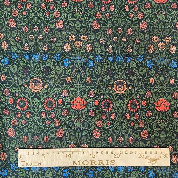 В СТИЛЕ У. МОРРИСА ЦВЕТЫ И ТРАВЫ 100% хлопок Handmade Fabrics 3