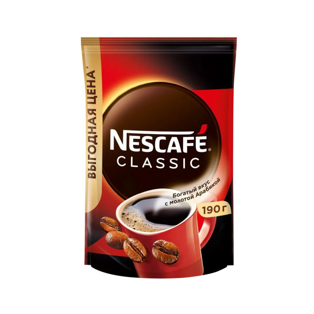 Кофе растворимый Nescafe classic 190 гр м/у
