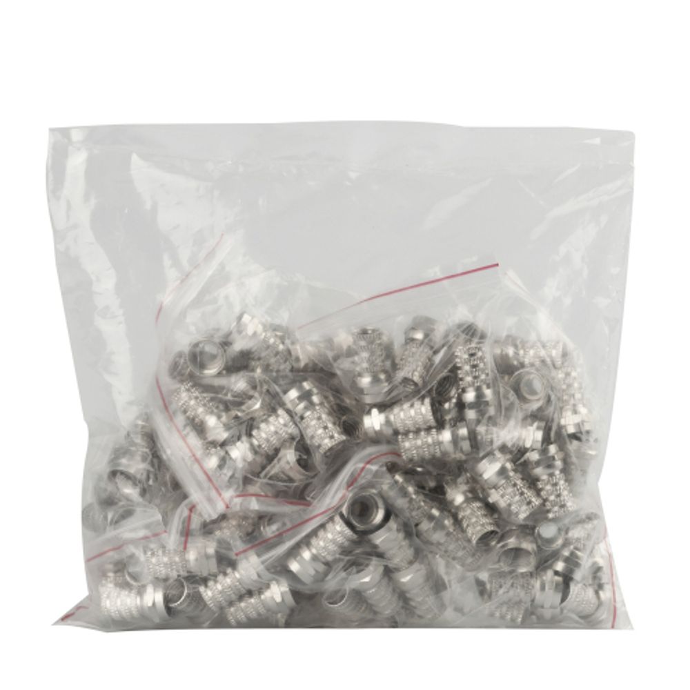 F-разъем ЭРА для кабеля RG-6 упаковка 100 шт. | Разъёмы, переходники, ТВ делители