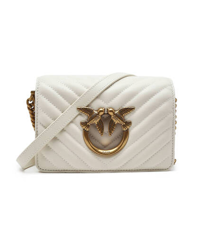 Skórzana наплечная сумка LOVE CLICK MINI SHEEP NAPPA CH Pinko - белый(100067 A0GK)