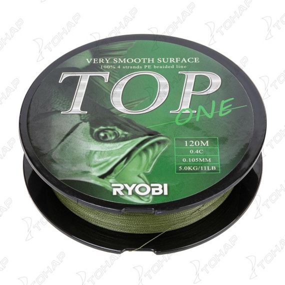 Шнур TOP PE4X-120M 0.4/d-0.105mm Dark green Ryobi