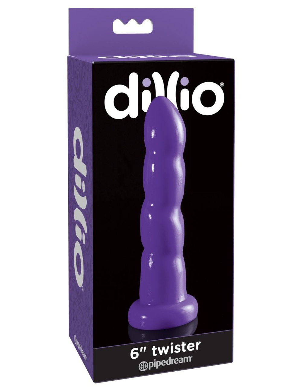 Фиолетовый стимулятор на присоске 6 Twister - 18,4 см. (Цвет: фиолетовый)