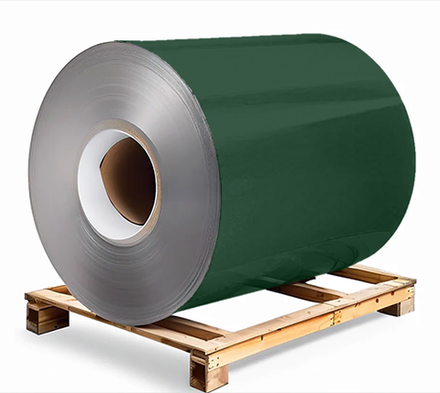 Сталь оцинкованная 0,7х1250х3000 мм RAL 6005 черно-зеленый Грунт обр.стороны / защ.пленка